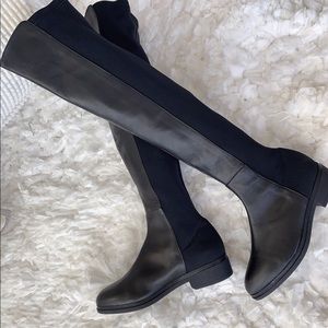 Brand new BCBG Black cow leather boots